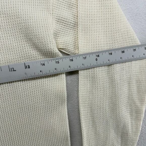 Vintage Hanes Thermal Shirt men's large White Waffle Muscle Layer Thin Grunge - Picture 6 of 11